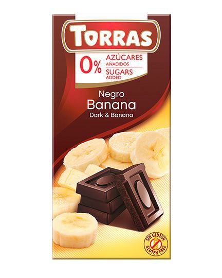 Шоколад чорний 531 Torras з бананом NEGRO BANANA 75г